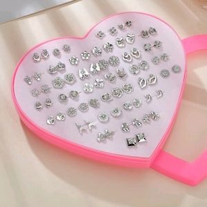 36 pairs random floral design stud earrings